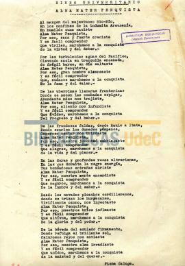 Himno Universitario Alma Mater Penquista / Picha Caluga