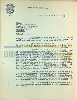 Carta del Dr. Ignacio González G. a Guillermo Repetto.