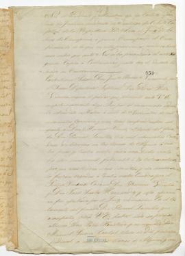 Acta del 27 de agosto de 1844. Don José María de Navarrete solicita orden de apercebimiento en co...