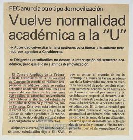 Vuelve normalidad académica a la "U"