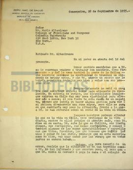 Carta del Dr. Ignacio González G. al Dr. Mario Altamirano.