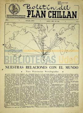 Boletín del Plan Chillán, Año I No.2 Marzo - Abril 1955.