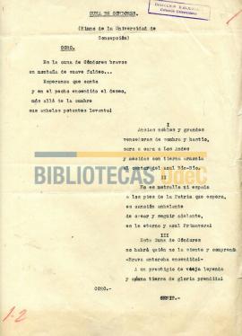 Cuna de cóndores (Himno de la Universidad de Concepción) / Cenit