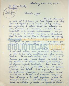 Carta del Dr. Hernán Gouët V-C. al Dr. Ignacio González Ginouvés.
