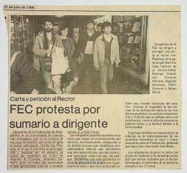 FEC protesta por sumario a dirigente