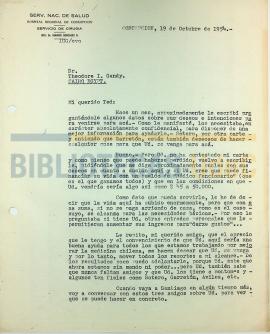 Carta del Dr. Ignacio González G. a Theodore I. Gandy.