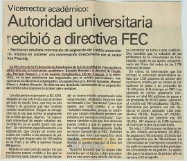 Autoridad universitaria recibió directiva FEC