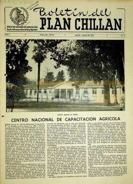 Boletín del Plan Chillán, Año I No.3 Mayo - Junio1955.