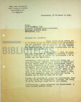 Carta del Dr. Ignacio González G. al Dr. José González.