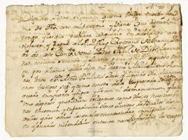 Acta del 04 de abril de 1769. Constancia de obligación entre don Pedro Ramírez y el Reverendo Pad...