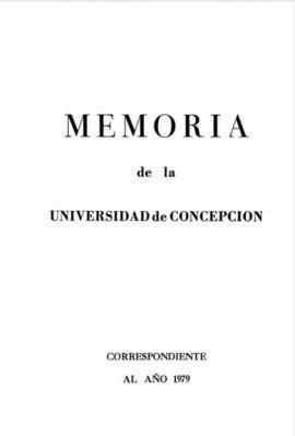 Memoria de la Universidad de Concepción correspondiente al año 1979.