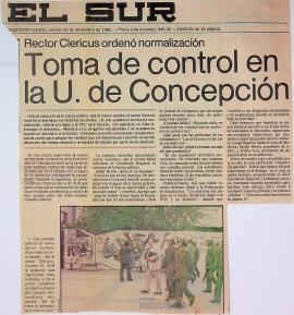 Toma de control en la U. de Concepción