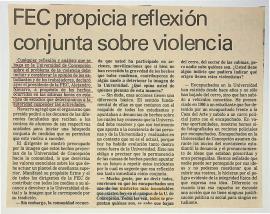 FEC propicia reflexión conjunta sobre violencia