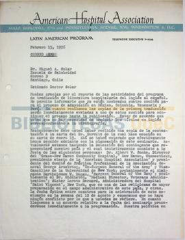 Carta del Dr. José González al Dr. Miguel A. Solar.