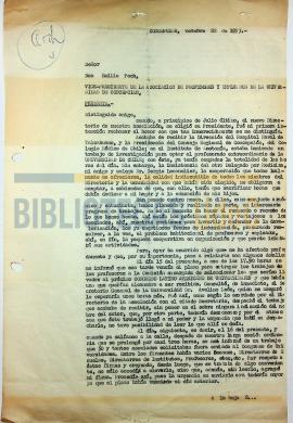 Carta del Dr. Edgardo Enríquez Frodden a don Emilio Poch.