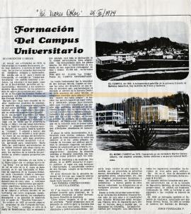 Formación del Campus  Universitario : su concepción y origen.